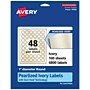 Avery Pearlized Ivory Circle Multipurpose Labels, 1" Dia., Ivory, 4800/Box (94500)~#|#~A4D0ACF4-C533-49BE-8113B41CE23D5EB5_sc7
