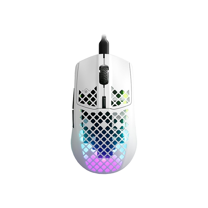 SteelSeries AEROX 3 Ergonomic Optical USB Gaming Mouse, Matte White (62603) image 1
