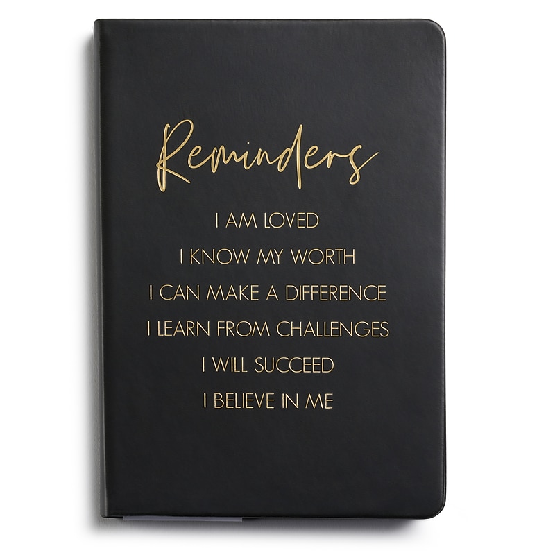 Eccolo Reminders Composition Notebooks, College Ruled, 256 Sheets, Black (ST456F) image 1