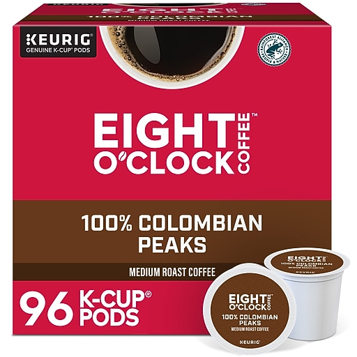 Eight O'Clock 100% Colombian Peaks Coffee, Keurig K-Cup Pod