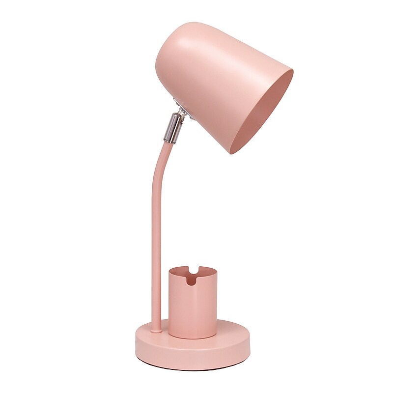 Simple Designs Sleek Essentials 15.75" LED Table Lamp, Blush Pink (LT2128-BPK) image 1