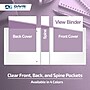 Davis Group Standard View 1" 3-Ring Binders, Lavender, 6/Pack (7411-13-06)~#|#~A4E825A0-5150-4C27-8F5A547296767D0A_sc7