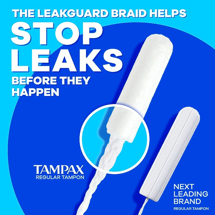 Tampax Pearl Tampons Variety Pack, Plastic Applicator, 47/Pack