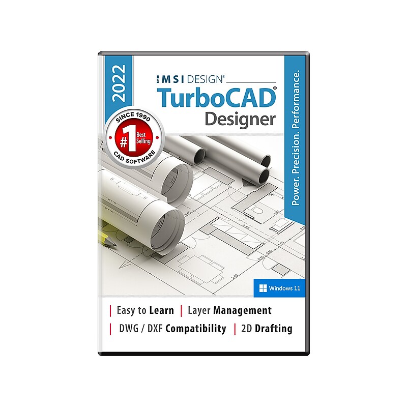 TurboCAD Designer 2D Drafting Software for Windows, 1 User [Download] image 1