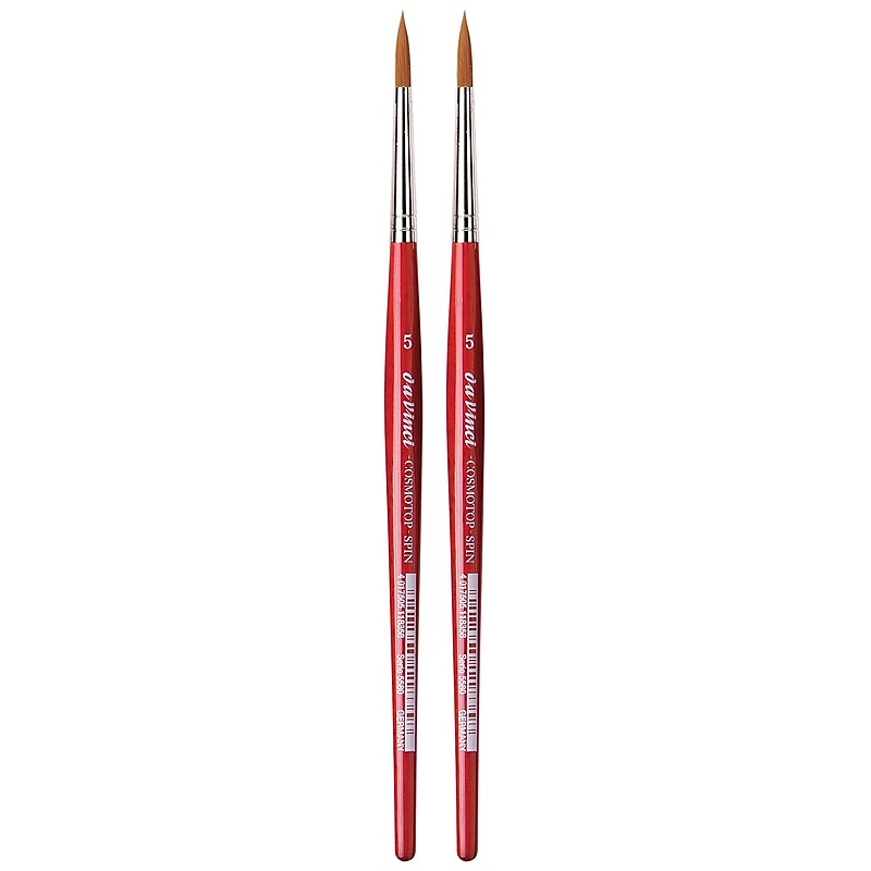 da Vinci COSMOTOP-SPIN Watercolor Synthetic Silkpainting Round Brush, 2 /Pack (DVXVA55805-2) image 1