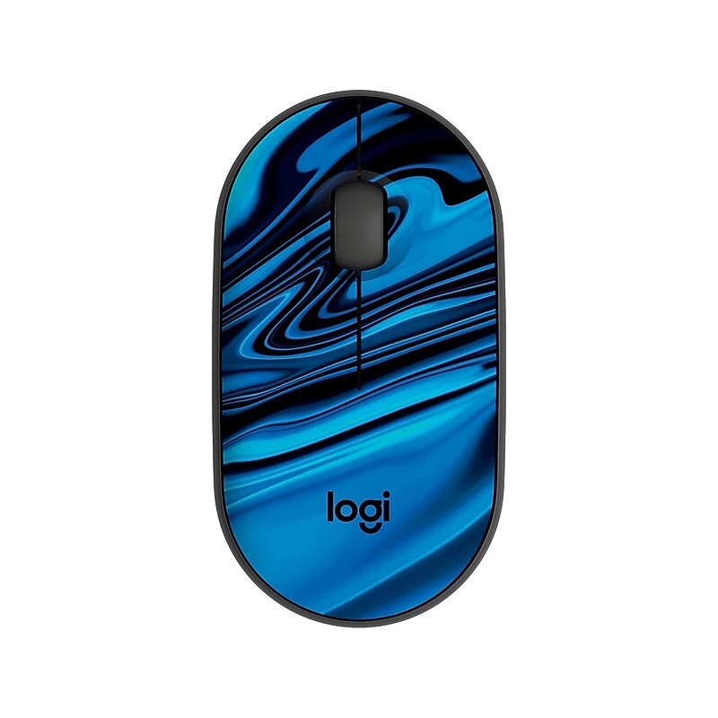 Logitech M340 Wireless Ergonomic Ambidextrous Optical USB Mouse, Blue Galaxy (910-007282) image 1