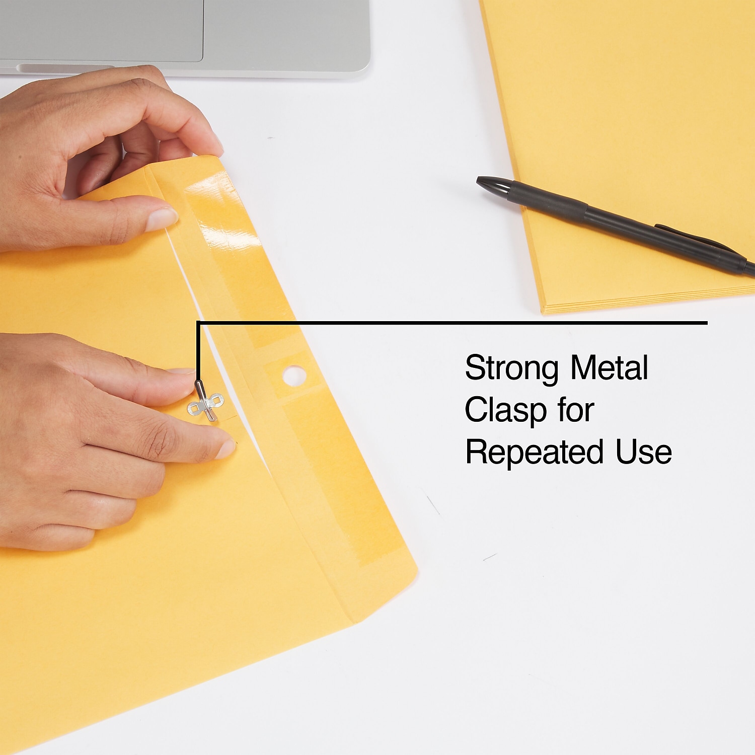 Staples Verschluss & befeuchtbarer Kleber Katalog Umschläge 10" L x 13" H Braun 100/BX - Bild 3 von 6