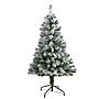 Nearly Natural Flocked West Virginia Fir Artificial Christmas Tree, 4' (T1732)~#|#~A4F2F321-A43C-41CA-BCC978BB069ED33E_sc7