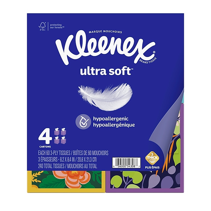 Kleenex Ultra Soft Facial Tissues Flat Box 3 Ply, 120 count - King Soopers Kleenex Ultra Soft Facial Tissues Flat Box 3 Ply, 120 count - King Soopers
