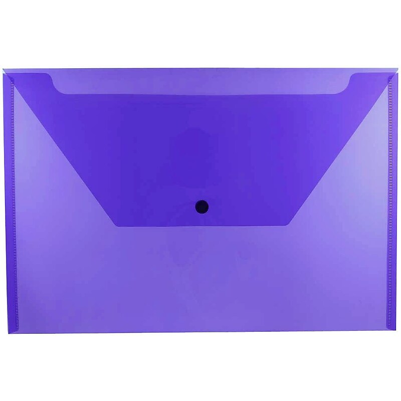 JAM Paper Premium Plastic Document File, 1 Pocket, Legal, Purple, 3/Pack (219S0pux3) image 1
