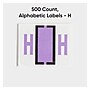 Smead BCCR Color Coded Alphabetic Labels, H, Lavender, 500/Roll (67078)~#|#~A50C27FD-10D4-4EF9-A84FB358E23653CA_sc7
