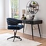 Linon Home Decor Products Prestwick Armless Velvet Swivel Computer and Desk Chair, Navy (178541NAVY01U)~#|#~A50D4F1D-6BEF-4F6B-8E55B1D0AA5357D7_sc7