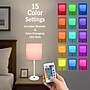 Simple Designs 19.5" LED Table Lamp, White/Light Pink Shade (LT2024-POW-CCLB)~#|#~A515606A-AC5F-41B3-ACA5FC844B4AD19F_sc7