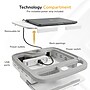 Mount-It! MedHub Powered Compact Medical Cart Workstation with Power Kit and Built-In Power Strip, White/Gray (MI-16056)~#|#~A5158102-3481-4117-A043546F6266154B_sc7