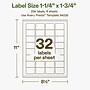 Avery Hemp Rectangle Laser/Inkjet Multipurpose Labels, 1-1/4" x 1-3/4", Off-White (256/Pack)~#|#~A51D2354-BE08-491C-93AAB0406CBDCE23_sc7