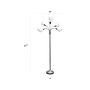 Simple Designs 67" Silver Metal Floor Lamp with 5 Adjustable Cone Shades (LF2006-SVW)~#|#~A52048BB-B91F-4172-BFBE40B888C3AEE0_sc7