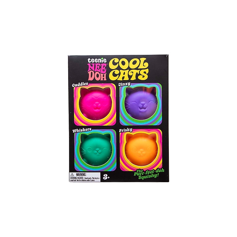 NeeDoh Teenie Cool Kittens, Assorted Colors, 4/Pack (MPCCTND) image 1