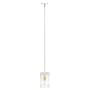 Lalia Home 1-Light 9.25" Farmhouse Hanging Cylindrical Clear Glass LED Pendant Fixture with Accents, White (LHP-3002-WH)~#|#~A52A8464-13C1-445A-94359D6A92FE1B8C_sc7
