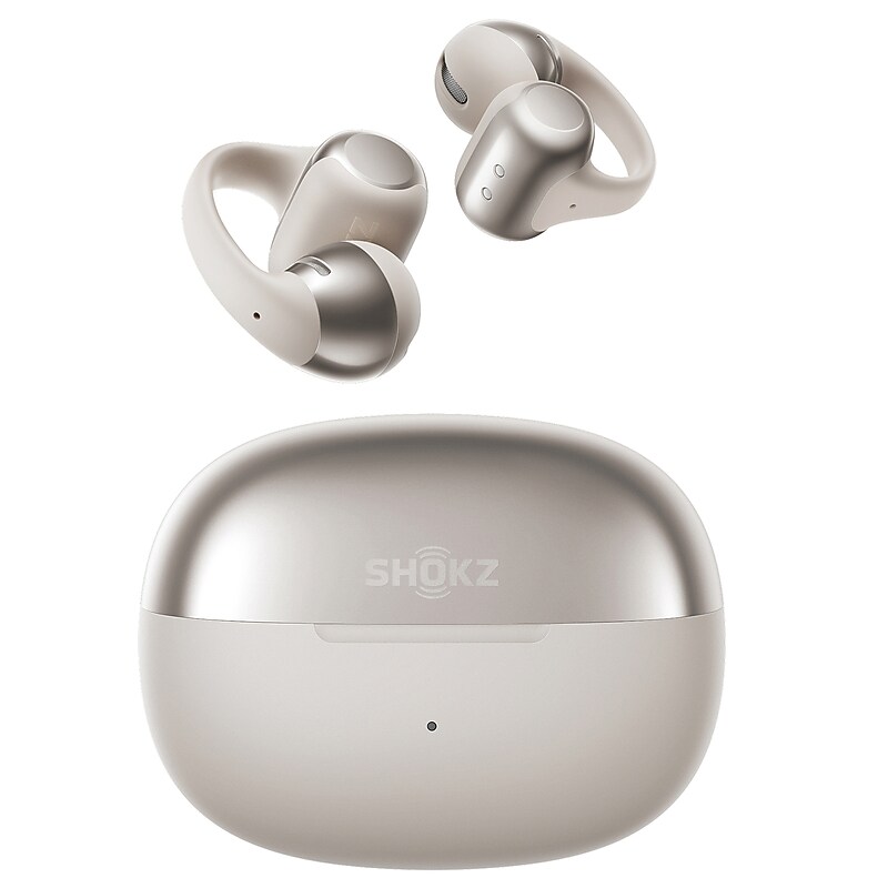 Shokz OpenDots ONE TWS Wireless Open-Ear Clip-on Earbuds & Charging Case, Bluetooth, Gray (E310-ST-GY-US) image 1