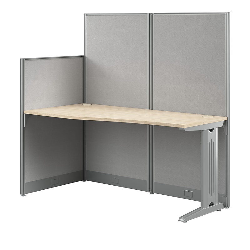 Bush Business Furniture Office in an Hour 65-inch Cubicle Desk, Natural Elm (WC36592-03K) image 1