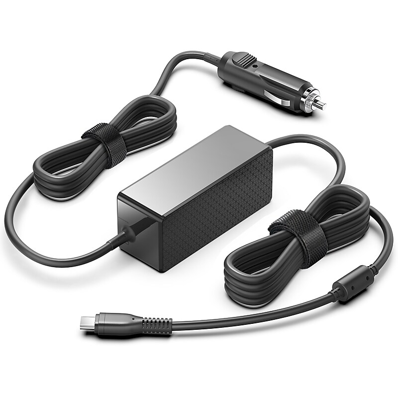 Battery Technology 100W USB-C Auto Adapter for USB-C Laptop, Black (AA-100WUSBC-BTI) image 1
