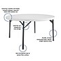 Cosco 60" Round Folding Table, White (14160WSP1E)~#|#~A52E7353-5F1B-4B0A-B1EDE58FB5C24E1A_sc7