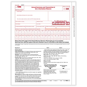 ComplyRight 1096 Tax Form, 10/Pack (510010)