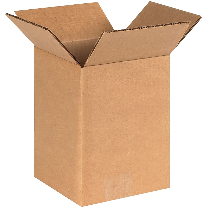 6" x 6" x 8" Shipping Boxes, 32 ECT, Brown, 25/Bundle (668) image 1