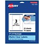Avery Laser/Inkjet Rectangle Multipurpose Labels, 3" x 5", Clear, 75/Pack (94213)~#|#~A536E169-B50F-411D-B0F3635D0B9FC412_sc7