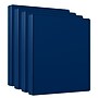 Staples 1" 3-Ring Non-View Binder, Navy, 4/Pack (ST26646--4PK-VB)~#|#~A53BB529-9CA8-43CF-99AC74F927294AAA_sc7