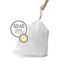simplehuman Code Q 13-17 Gallon Trash Bag, 6.5" x 9.8", Low Density, 1.2 mil, White, 240 Bags/Box (CW0264)~#|#~A53FF6F8-E845-4508-8883DCC95FF72A8C_sc7