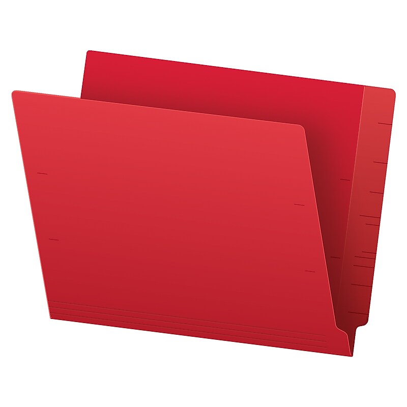 Pendaflex Heavy Duty End Tab File Folder, Straight Cut, Letter Size, Red, 100/Box (H110DR) image 1