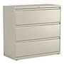 Alera 3-Drawer Lateral File Cabinet, Letter/Legal Size, Lockable, 40.25"H x 42"W x 18.63"D, Putty (ALEHLF4241PY)~#|#~A54B5D9B-3CD8-4314-99289BFC21E38EC9_sc7