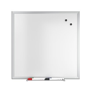 TRU RED™ Magnetic Steel Dry Erase Board, Satin Frame, 2' x 1.5