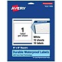 Avery Laser/Inkjet Square Waterproof Multipurpose Labels, 8"  x 8", White, 10/Pack (94108)~#|#~A55B1903-7C88-48EB-9E1AE182E77A2203_sc7
