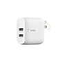 Belkin BoostCharge Dual USB-A Wall Charger, 24W, White (WCB002DQWH)~#|#~A55C424D-8642-410E-B5F3FF02003FAD86_sc7