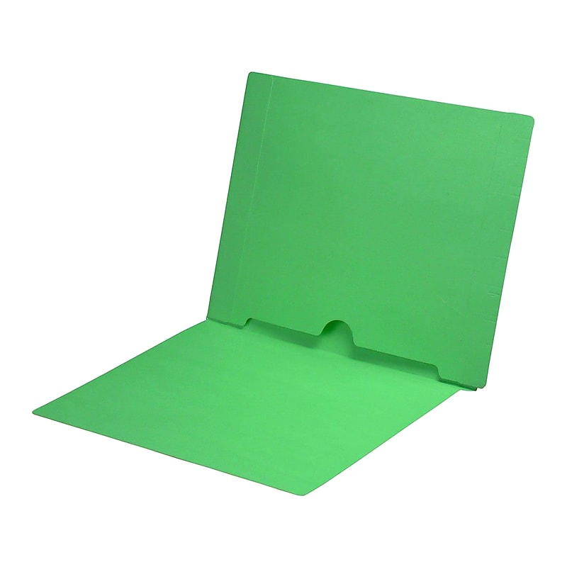 Medical Arts Press End Tab File Folder, Straight Cut, Letter-Size, Green, 50/Box (S-09017-GRN) image 1