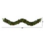 Nearly Natural 9' Mixed Pine Artificial Christmas Garland with 50 Clear LED Lights, Berries and Pinecones (W1104)~#|#~A5651B12-4A13-465C-94A88B14C4D3BAED_sc7