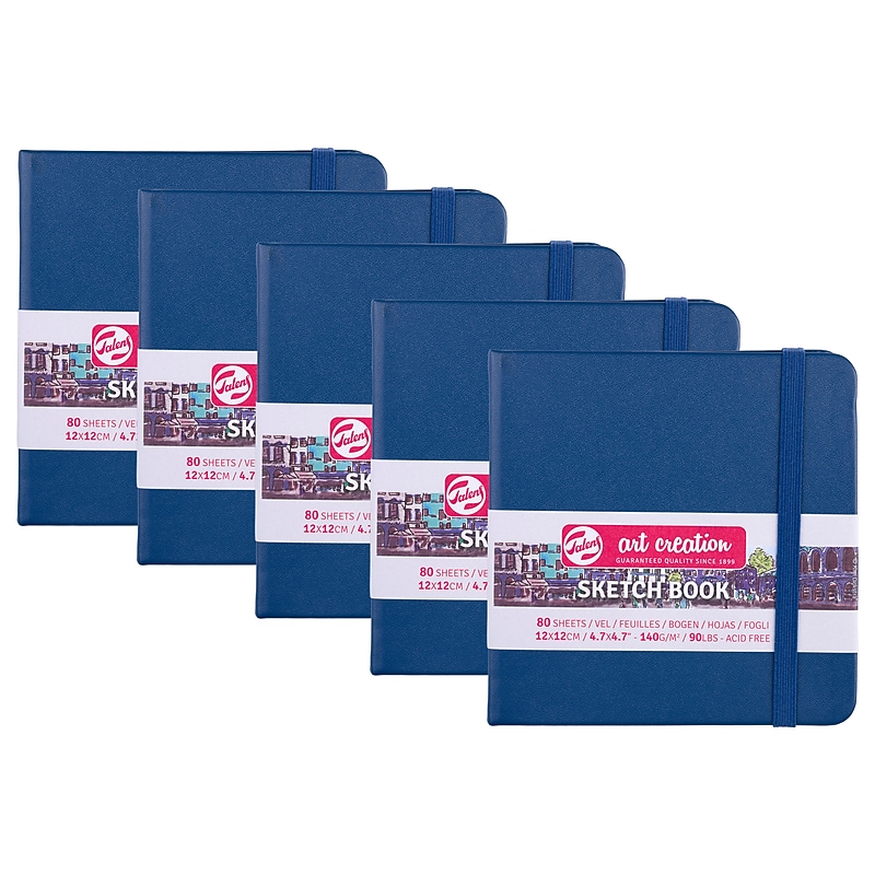 Talens Art Creation 4.7" x 4.7" Sketch Book, 80 Sheets/Book, 5/Bundle (TLN9314234M-5) image 1