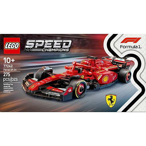 Ferrari トレーラー F1カー セット LEGO Speed Champions Ferrari SF-24 F1 Race Car, 275 Pieces (77242