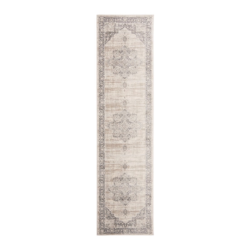 Safavieh Brentwood Collection 2' x 12' Runner Indoor Area Rug, Machine Made, Cream/Grey (BNT865B-212) image 1