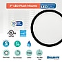 Bulbrite 7" Round 10.3-Watt 3000K LED Flush Mount Light, 1150 Lumens, Black (773605)~#|#~A5761370-59CA-4F52-AC3739AEC73F6481_sc7