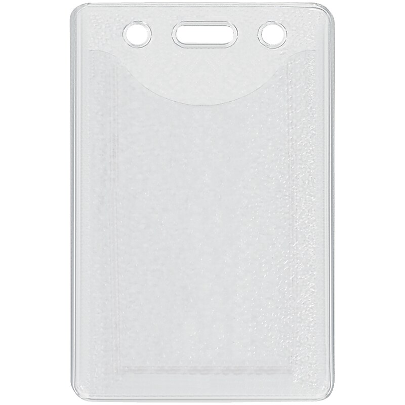 Partners Brand Plastic Name Tags/ID Cards, Clear, 100/Carton (BH131) image 1