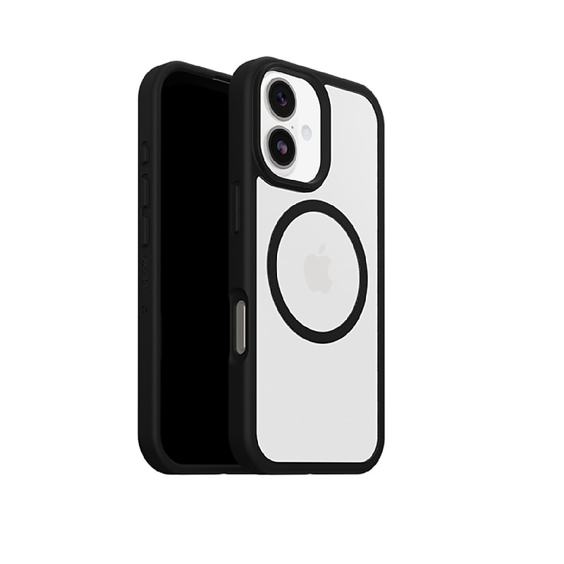 OtterBox Profile MagSafe Phone Case for iPhone 17, Shock Absorbing, Black Crystal (77-99232) image 1