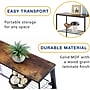 Whitmor 4-Shelf Metal Mobile Cart with Lockable Wheels, Black (6764-10296)~#|#~A57A3C53-A049-4CAF-80CBAA99BCDE1487_sc7