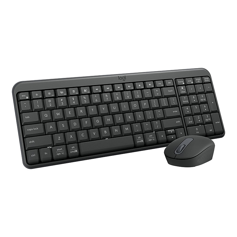 Logitech MK250 Compact Bluetooth Wireless Ergonomic Keyboard and Optical Mouse Combo, Graphite (920-013510) image 1