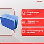 Staples File Folders, 1/3-Cut Tab, Letter Size, Blue, 100/Box (ST224527-CC)~#|#~A588964F-17EE-47B3-A716273429A8A4B4_sc7
