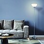 Newhouse Lighting Henry 71" Silver Floor Torch Lamp with Round Shade (NHFL-HE-SI)~#|#~A588C027-42C6-479C-A9A4D60009F96E87_sc7