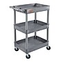 Luxor ENDURA 3-Shelf Utility Cart, Gray (STC111-G)~#|#~A58C4BC0-9517-4BAA-81C7893EB8F1F742_sc7