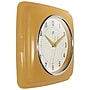 Infinity Instruments Square Retro Saffron Wall Clock, 9.25" (13228SY-4103)~#|#~A58D257D-DD52-4A96-A2C989806B114CA0_sc7
